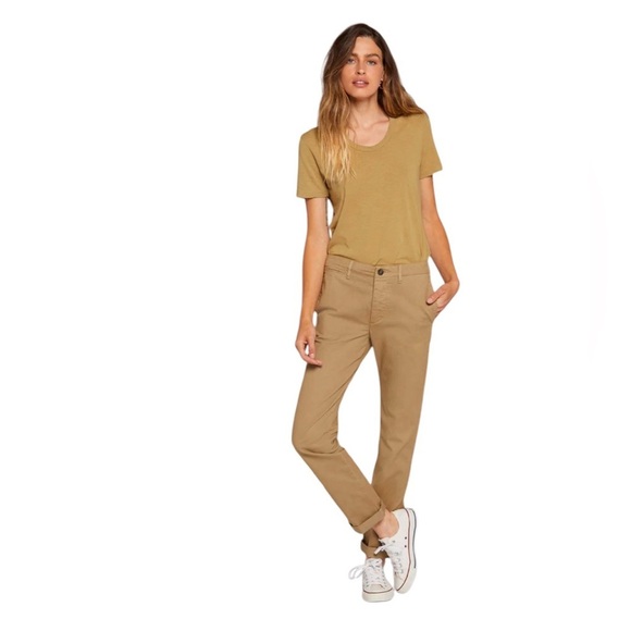 Current/Elliott The Captain Khaki Casual Trouser Pants Size 28 Nwt - Picture 5 of 16